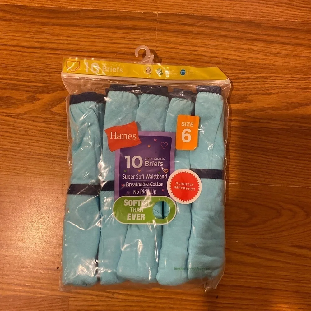 Hanes girls tagless